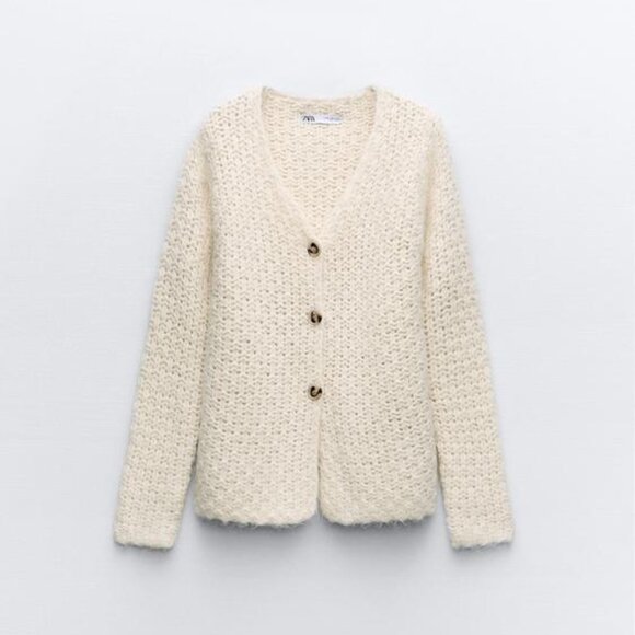 NWT ZARA STRUCTURED KNIT CARDIGAN S, L, M - Picture 4 of 9